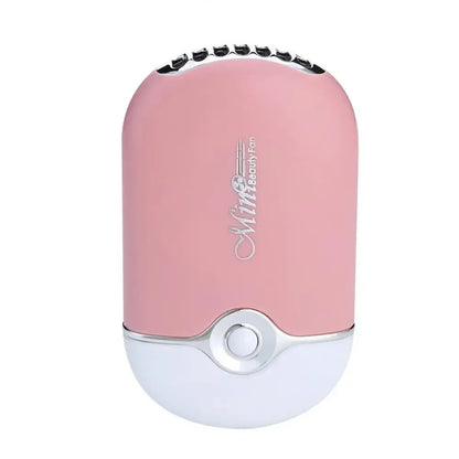 Usb Rechargeable Portable Mini Fan Bladeless Handheld Dryer Pink