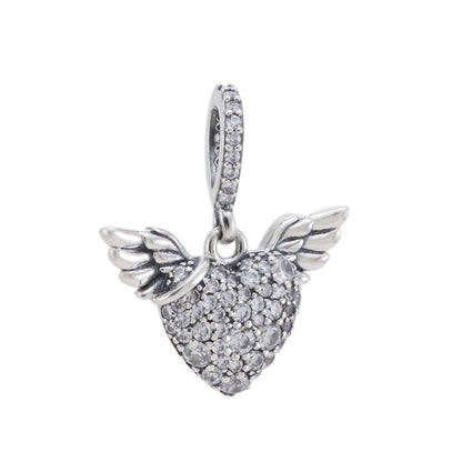 Elegant 925 Sterling Silver Bow Charm with Zircon for Mother's Day Bracelet