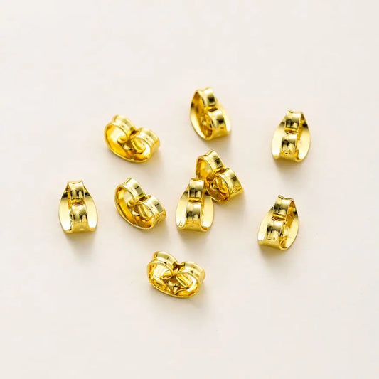 14K 18K Gold Plated Butterfly Earring Back Stoppers for DIY Jewelry Making