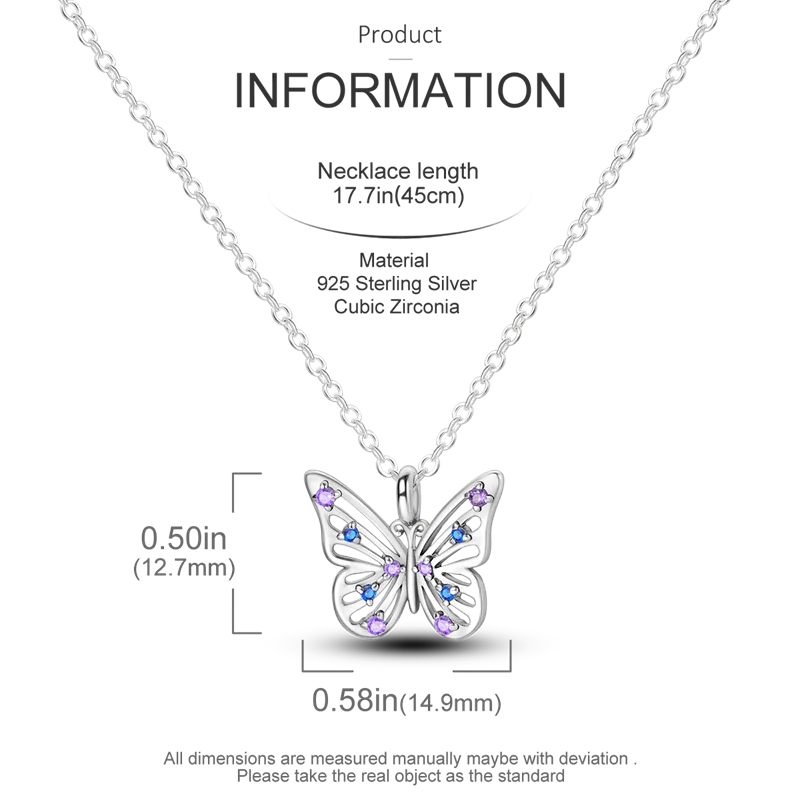 925 Sterling Silver Firefly Heart Zircon Pendant Necklace for Women Anniversary Birthday Gifts KTN012
