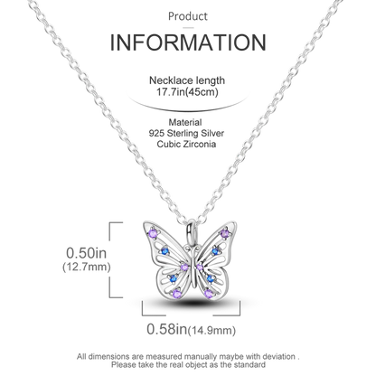 925 Sterling Silver Firefly Heart Zircon Pendant Necklace for Women Anniversary Birthday Gifts KTN012
