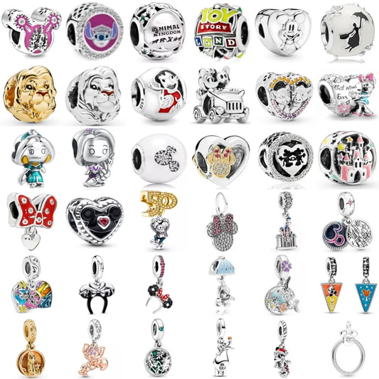 2025 Hot Selling 925 Silver Red Bow Rabbit Pendant Girl Beads for European Original Bracelet DIY Exquisite Jewelry
