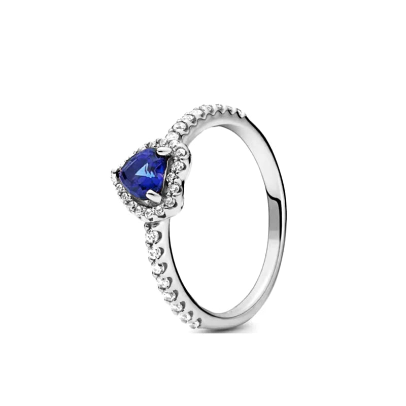 Valentine's Day 925 Sterling Silver Moonstone Heart Ring for Women P2102