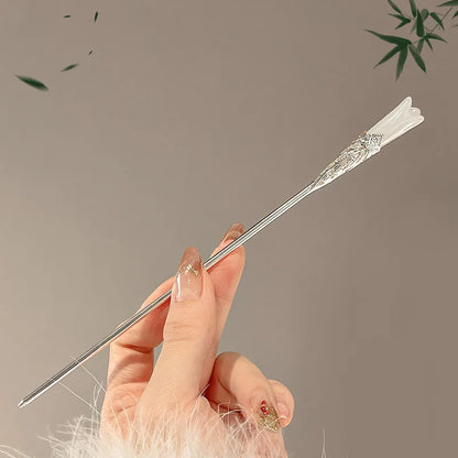 Elegant Double Butterfly Tassel Hair Stick for Vintage Chinese Style Hairwear