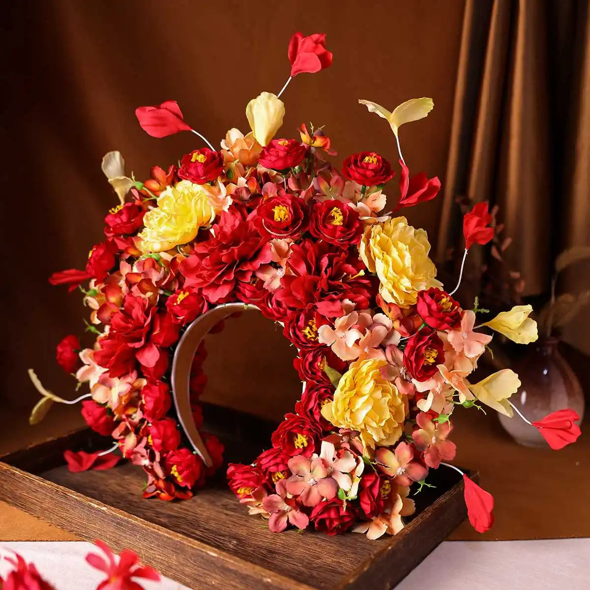 Elegant Floral Crown Headband for Women and Girls - Perfect Wedding and Festival Accessory
