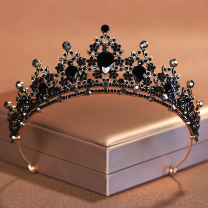 Elegant Purple Crystal Rhinestone Crown for Women