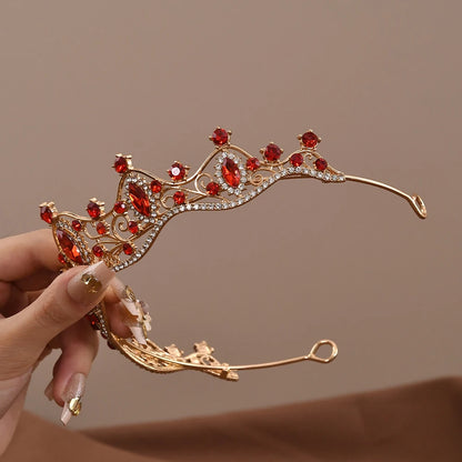 Radiant Princess Crystal Crown Headband for Bridal and Prom Elegance