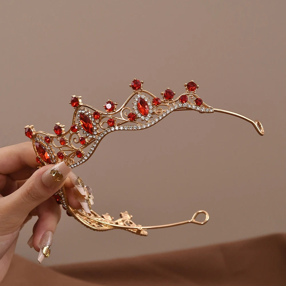 Princess Queen Vintage Baroque Crystal Tiara for Women Bridal Wedding Party Jewelry