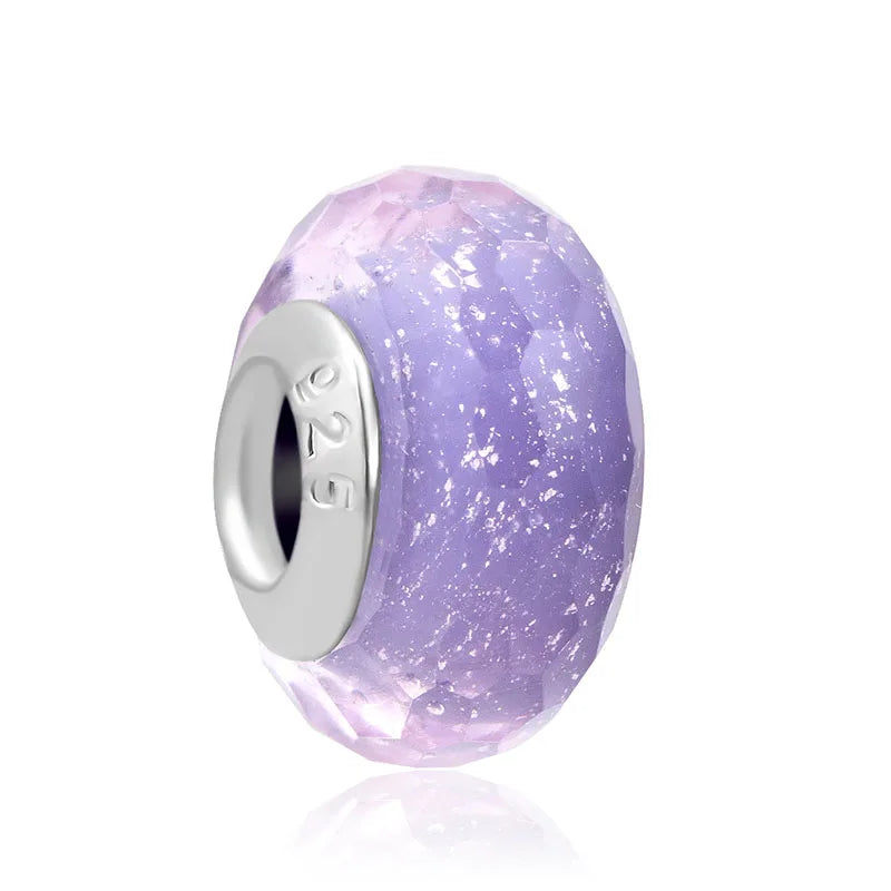 2025 Trendy 925 Silver Colorful Glass Beads for European Bracelets DIY Exquisite Jewelry