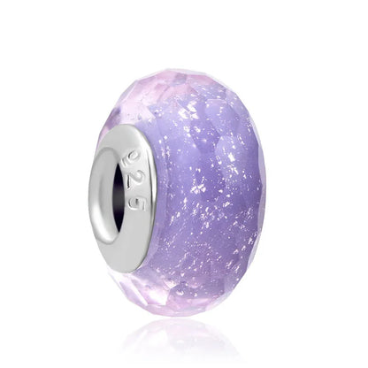 2025 Trendy 925 Silver Colorful Glass Beads for European Bracelets DIY Exquisite Jewelry