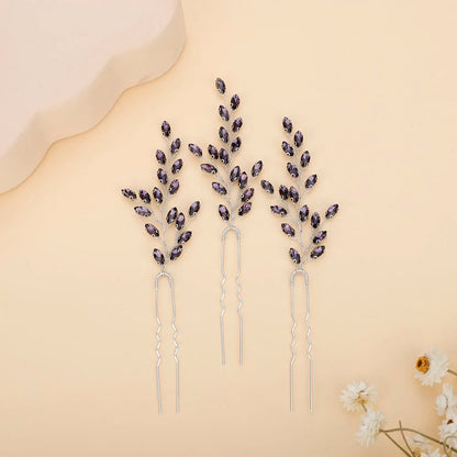Elegant Rhinestone Bridal Hairpins with 7 Colors Flower Design for Weddings and Parties