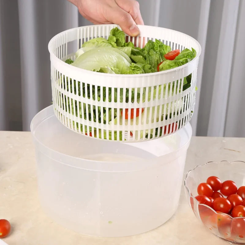 Kitchen Vegetable Dehydrator Salad Spinner Fruit Drain Basket Dryer Hand Crank Kitchen Tool Household Gadget Kitchen Accessories