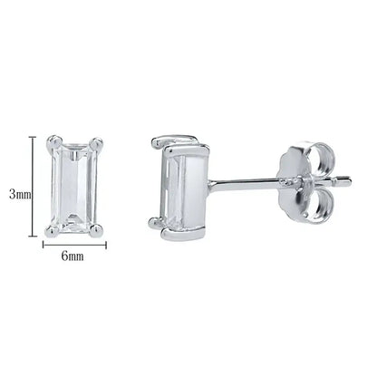 925 Sterling Silver Tiny Stud Earrings Colorful Crystal Luxury Jewelry LN0175-2