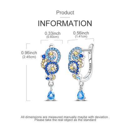 Original 925 Sterling Silver Tassel Earrings for Women Zircon Sparkling Pave Hoop Studs Anniversary Jewelry Gift KTE461