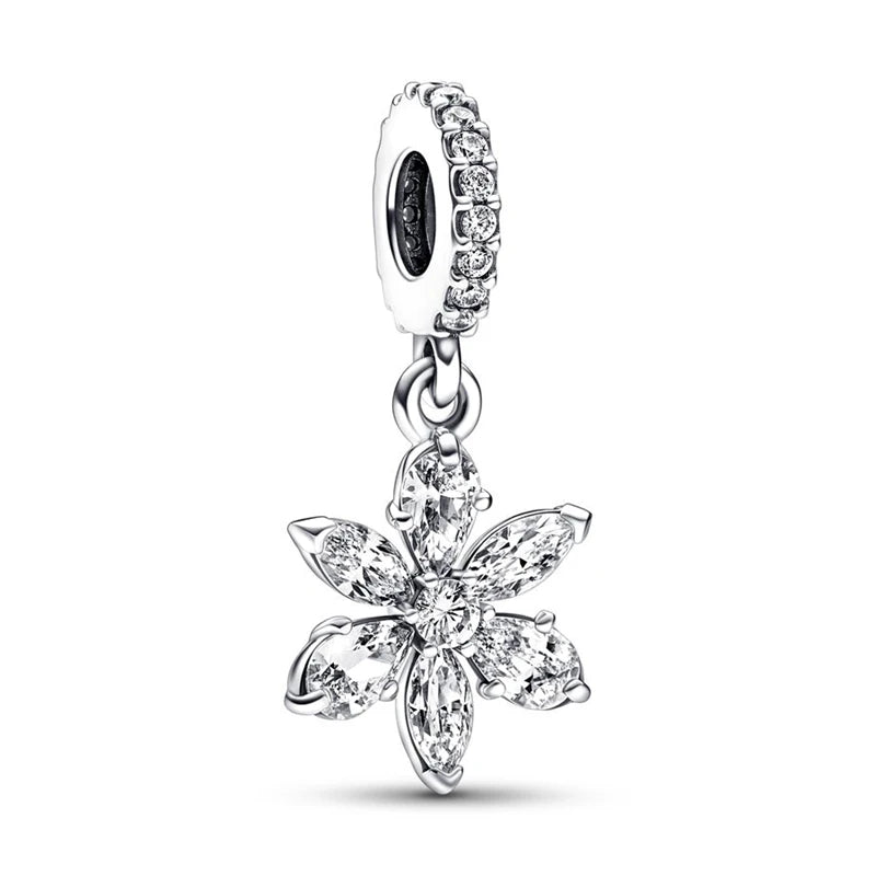 Miniso Snowflake Charm Beads 925 Sterling DIY Bracelet