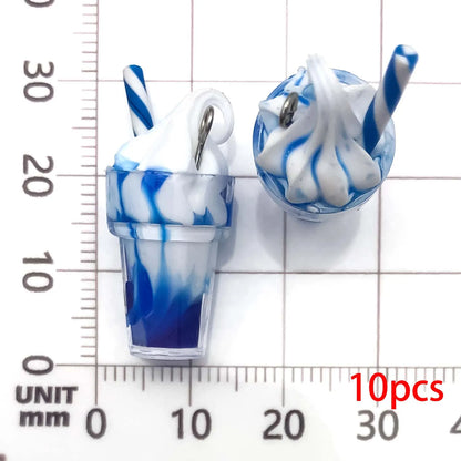 3D Ice Cream Resin Charms Set for DIY Jewelry Crafting