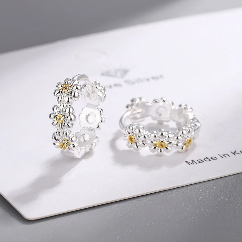 Elegant 925 Sterling Silver Zircon Stud Earrings for Women's Wedding and Engagement