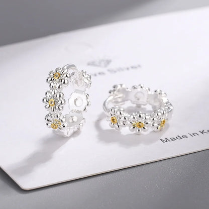 Elegant 925 Sterling Silver Zircon Stud Earrings for Women's Wedding and Engagement