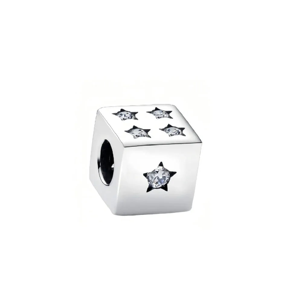 Exquisite 925 Silver Car Bead Cross Pendant for European Bracelets Stylish DIY Jewelry for Women