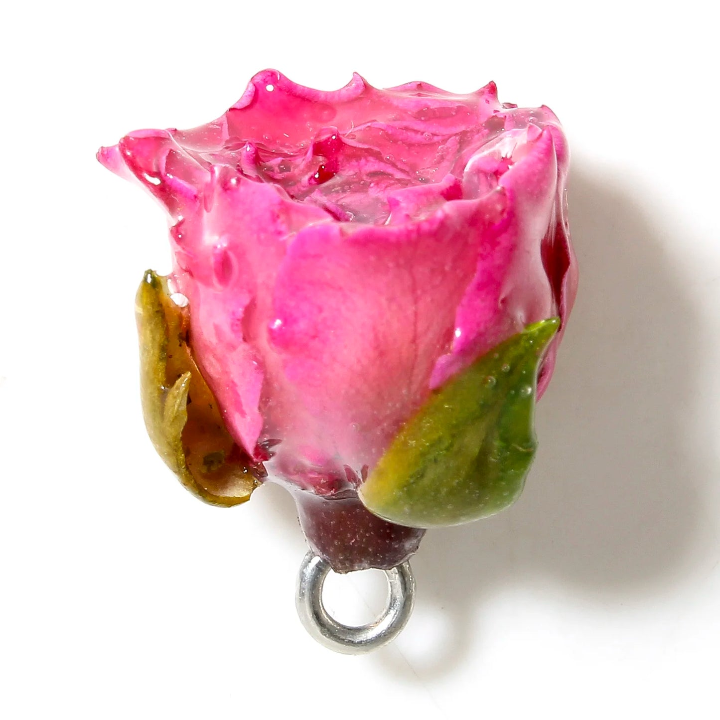Handmade Multicolor 3D Resin Flower Charms for DIY Jewelry Earrings 2x16mm
