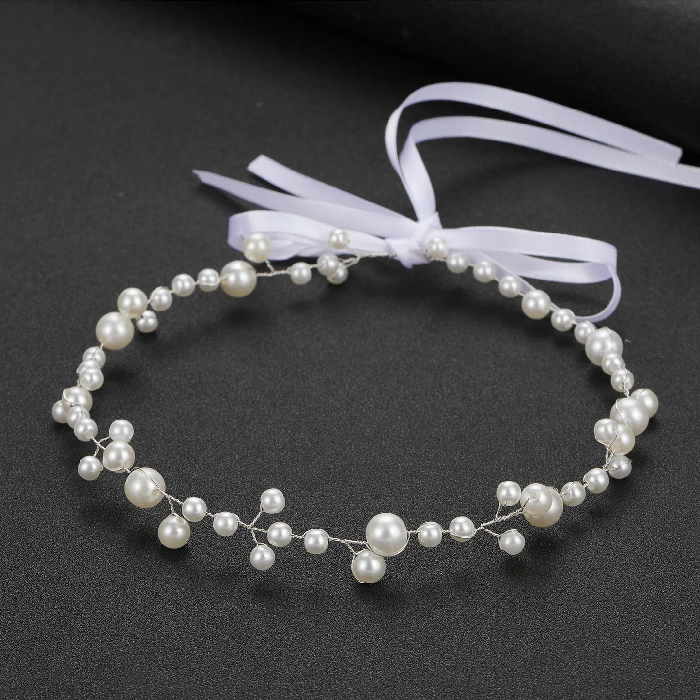 Handmade Crystal Pearl Flower Tiara for Women and Girls - Elegant Bohemian Wedding Hair Accessory