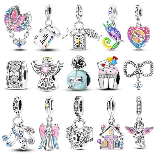 Hapour Original 925 Silver Angel Cake Perfume Beads for DIY Bracelet Fashion Jewelry