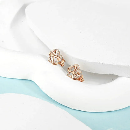 925 Sterling Silver Luxury Heart Sun Moon Stud Earrings Bow Butterfly Crab Clip Set for Women Party Jewelry Gifts