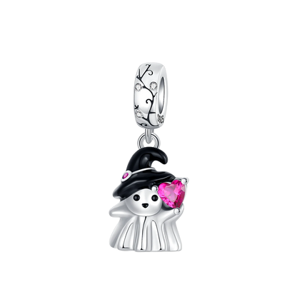 Sterling Silver Halloween Skull Bat Pumpkin Charm Pendant for DIY Jewelry SCR6601