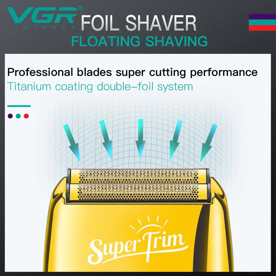 Original VGR Rechargeable Electric Shaver for Men with Washable Bald Head Shaving Machine and Wet Dry Functionality