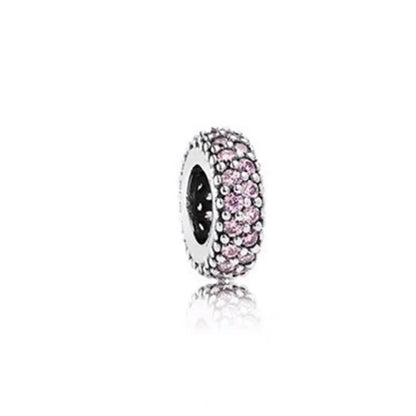 Hot Pink Murano Glass Charm Bead For 925 Bracelet Pendant