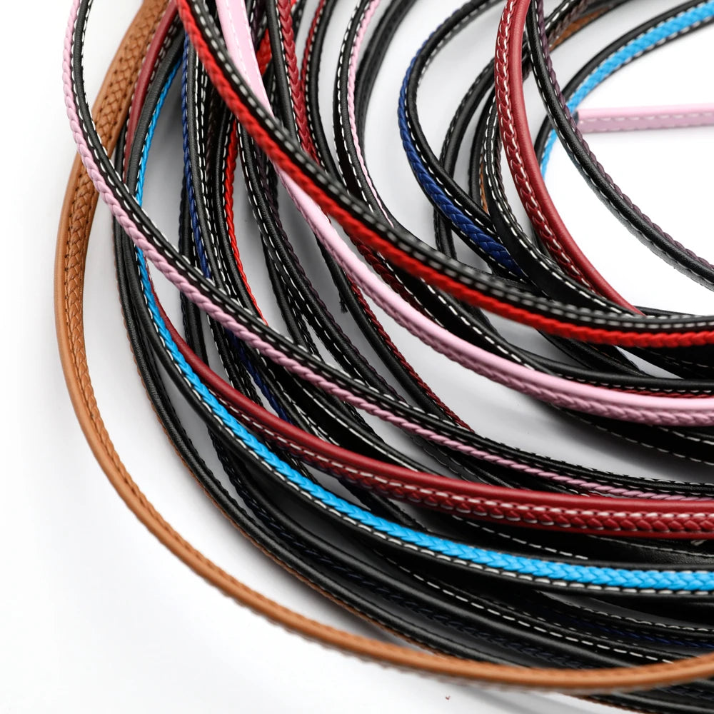 Vibrant Faux Leather Braided Cord for DIY Bracelets and Jewelry Making