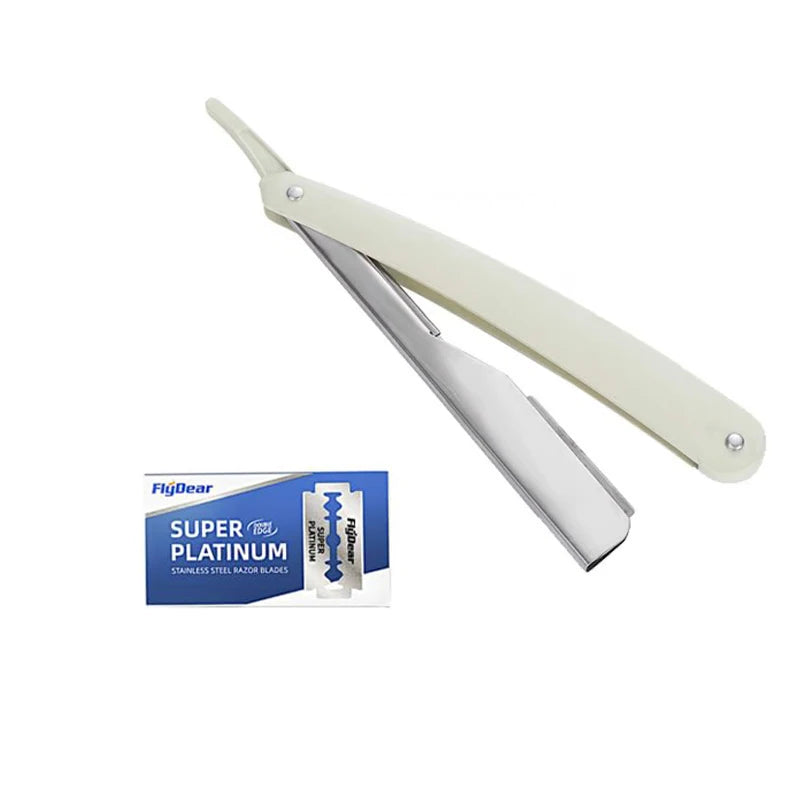 Manual Shaver for Men Stainless Steel Safety Razor Barbershop Quality Easy to Use with Replacement Blades