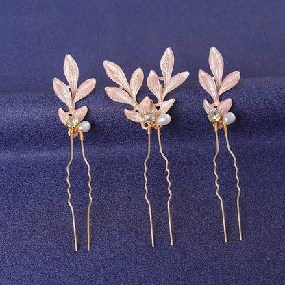 Elegant Gold Crystal Hair Pin for Women - Trendy Rhinestone Bridal Wedding Hair Accessory