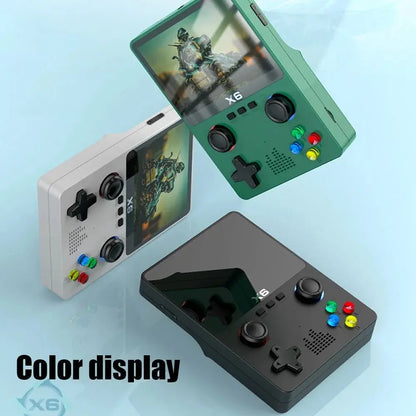2023 X6 3.5 Inch IPS Handheld Game Console Dual Joystick 11 Simulators GBA 10000 Games 2000mAh Portable Kids Gift