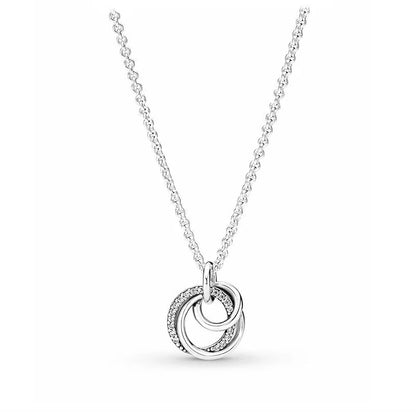 Zircon Love Heart Pendant Necklace Top Rated DIY Jewelry Charm for Women B2915