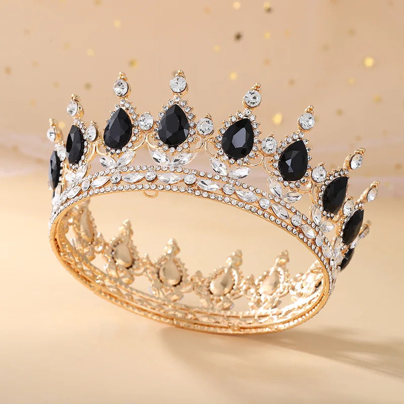 Elegant Royal Pink Crystal Bridal Tiara Crown for Weddings and Pageants