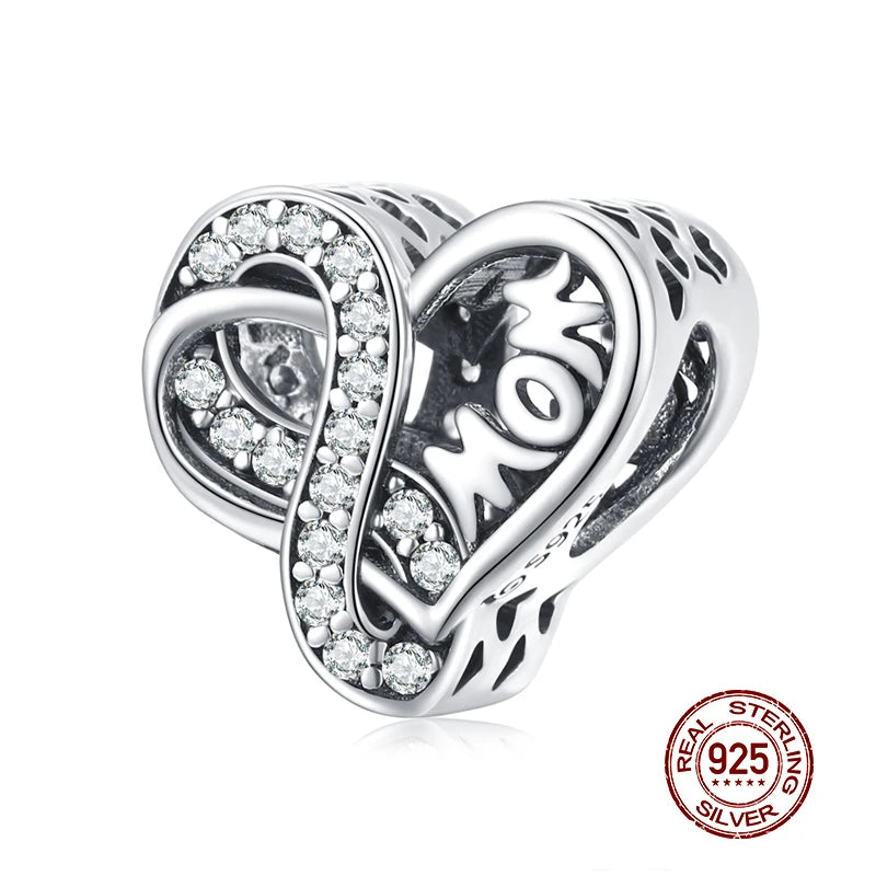 Genuine 925 Sterling Silver Vintage Galaxy Round Charms Top Rated Openwork Beads for Authentic Bracelets CTC516