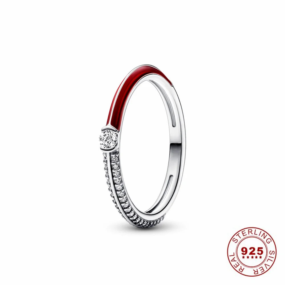 Hot Sale Original 925 Sterling Silver Tiara Heart Wedding Ring with Sun and Moon Design for Women PAR296