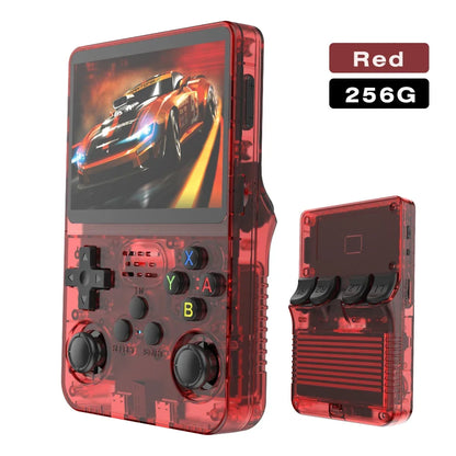 R36S 128GB Retro Handheld Game Console Linux 3.5 Inch IPS Screen Portable Pocket Player Dual Joysticks 15000 Games Expandable 64GB 256GB Kid Gift