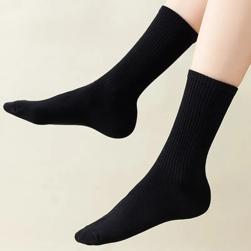 6/12 Pairs Middle Tube Socks For Men Casual Harajuku Fashion