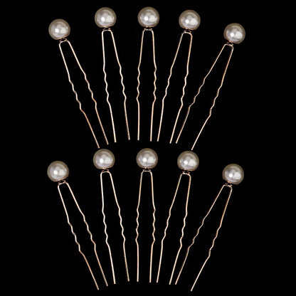 Elegant Pearl Beaded Hairpin Set for Wedding and Fashion Styling