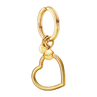 Silver Elegance Key Ring DIY Jewelry Accessory for Women 925 Sterling Silver HYC1075