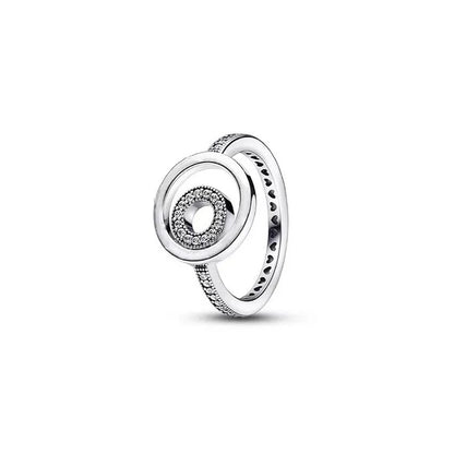 Valentine's Day 925 Sterling Silver Moonstone Heart Ring for Women P1212