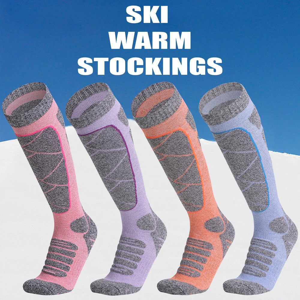 Women Thermal Ski Socks Heavy Cushion Arch Support Hiking