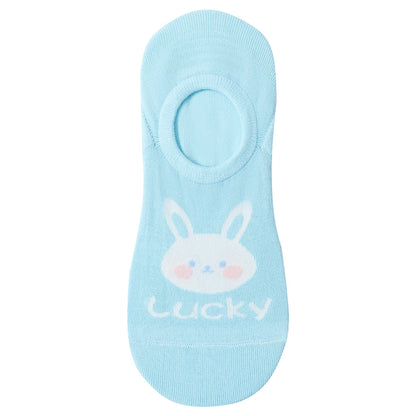Women Kawaii Lucky Rabbit No Show Cotton Invisible Socks