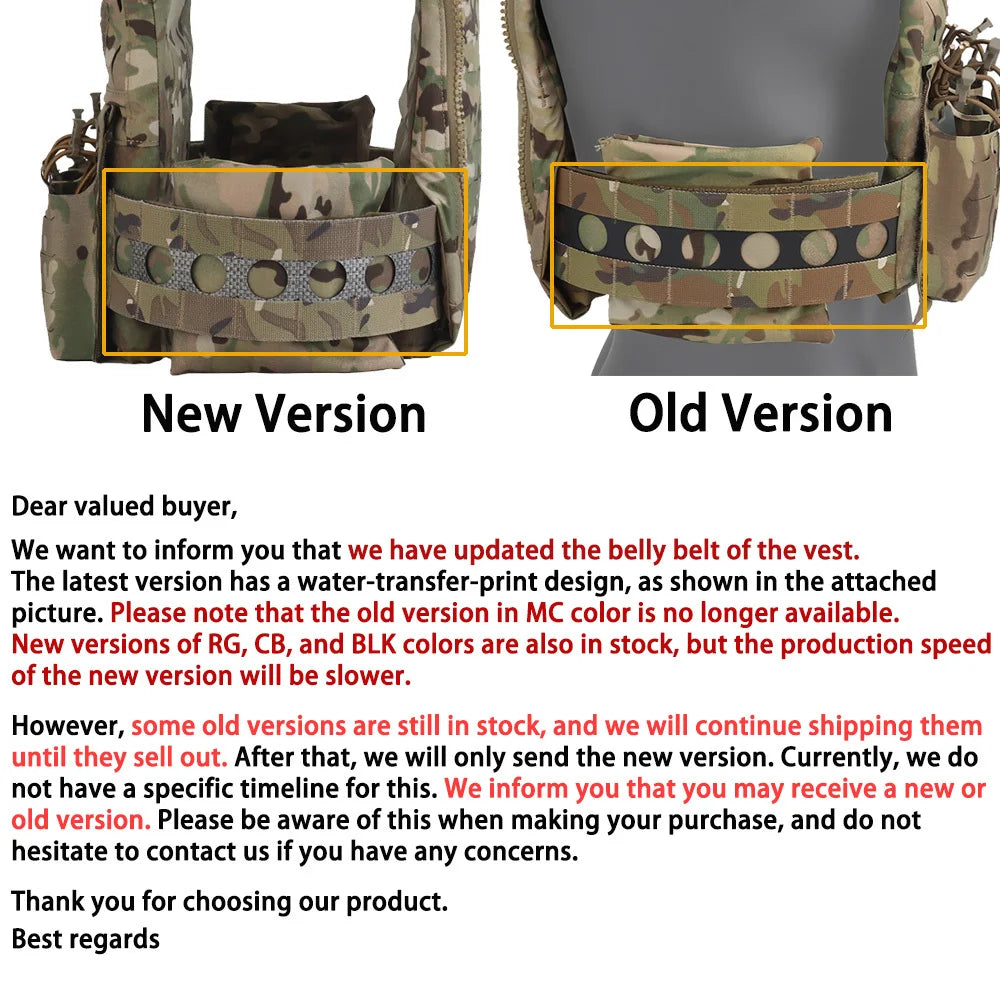 New Version Tactical FCPC V5 Plate Carrier Quick Release Vest