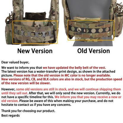 New Version Tactical FCPC V5 Plate Carrier Quick Release Vest
