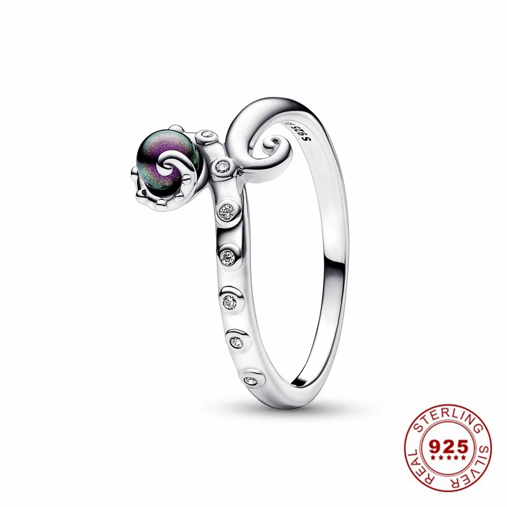 Hot Sale Original 925 Sterling Silver Tiara Heart Sparkling Wedding Ring Rose Gold Women Sun and Moon Crystals Jewelry PAR293