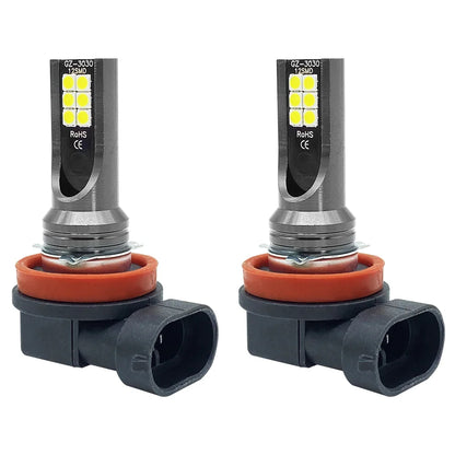 2Pcs Super Bright 6000K LED Fog Light Bulbs H8 H11 H16 9005 HB3 9006 HB4 Daytime Running Lamps 12V 24V