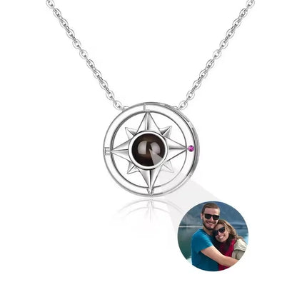 Personalized Dog Paw Photo Projection Necklace with I Love You in 100 Languages Necklace-5